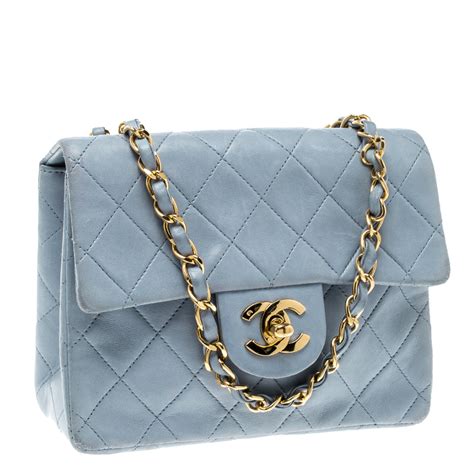 chanel bag sky blue|chanel blue flap bag.